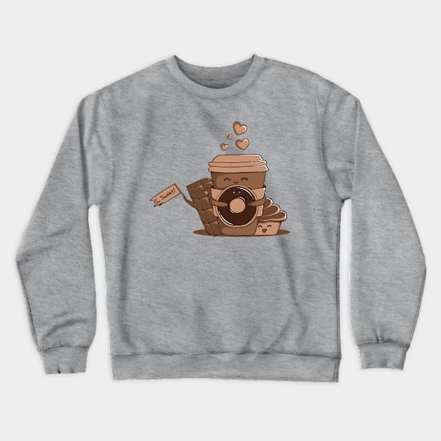 Caffeinated Love Crewneck Sweatshirt by perdita00